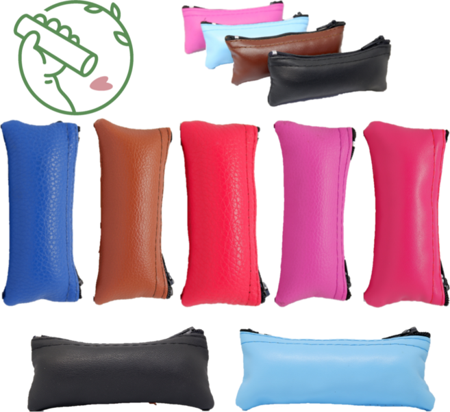 아기콩 도장 케이스 파우치 레자 지갑 개인 인감도장 단체 예쁜 도장함, [선택1-6] 기본 레자 케이스 빨간색