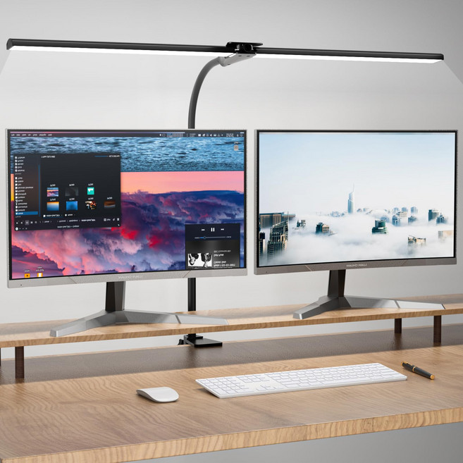 Wobane led 1800lm AC 책상 라이트 밝은 전기 스탠드 무단계 조광 어댑터