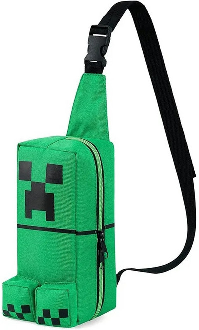 멜판 마인크래프트 크리퍼 슬링백 키즈 가방 게임 캐릭터 크로스백 선물용 크로스백 가방