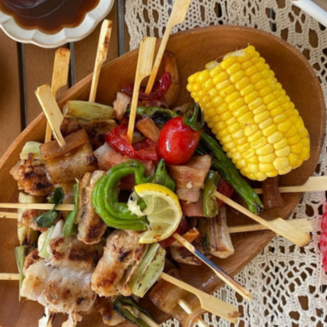 티마마티 캠핑 필수템 꼬치 모듬 세트, 2개, 400g