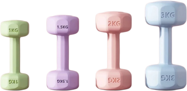 運動啞鈴 (1KG 1.5KG 2KG 3KG) 塑身啞鈴, 2個, 1500g