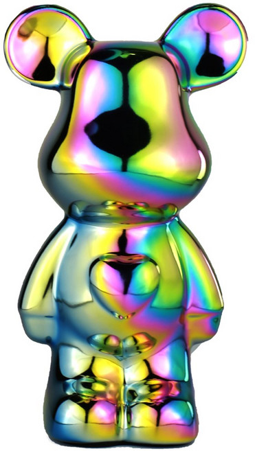 라푸유 세라믹 베어브릭 인테리어 장식품 곰돌이 피규어, 레인보우