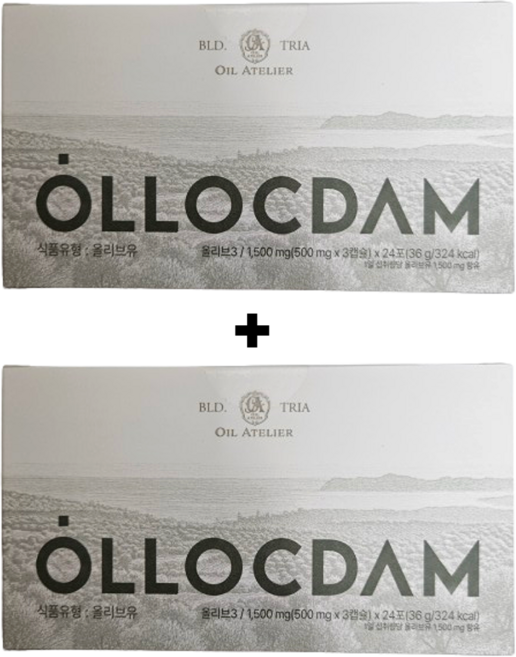 지중해 건강 올록담 올리브3 프리미엄 EVOO 1세트(72캡슐*2박스), 2세트, 48회분
