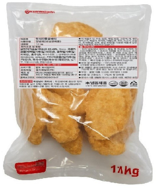 마니커 핫치킨 통살패티 1.1kg, 6개