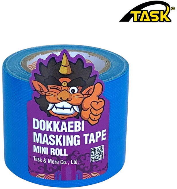 도깨비 수출용(국내산) 마스킹면테이프 미니롤 보양용 양생용 SKY BLUE 50mmX5m, 1개