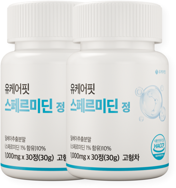 스페르미딘 오토파지 스퍼미딘 아연 비타민B1 유케어핏 HACCP 식약처 인증, 2개, 30정
