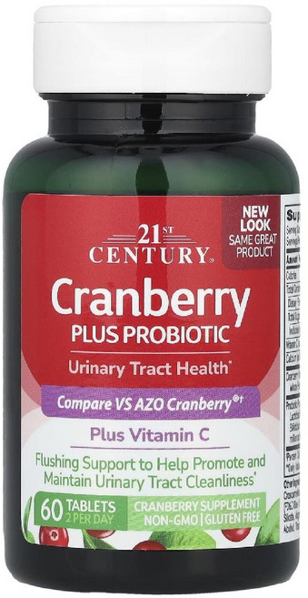 21센추리 프로바이오틱 프로바이오틱스 아스코르브산 아조 크랜베리 probiotic probiotics 60정, 1개