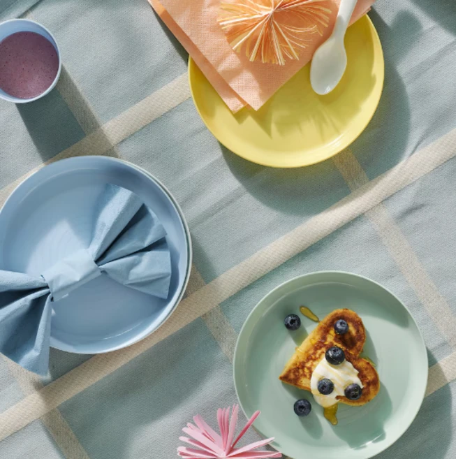 이케아 내열 플라스틱 접시 캠핑 피크닉 6개입, 멀티색상, 1세트, 혼합묶음 - 쿠팡