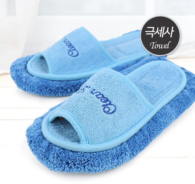 라이펀 극세사 청소 실내화, 1개