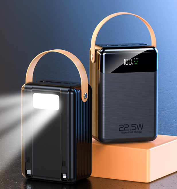 초고속충전 대용량 보조배터리 80000mAh 6개 폴리머 멀티충전, B_블랙, 80000mAh 초고속 충전