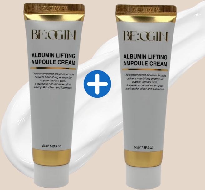 비오진 알부민 리프팅 앰플 크림 탄력 단백질 크림+휴대용거울증정, 2개, 50ml