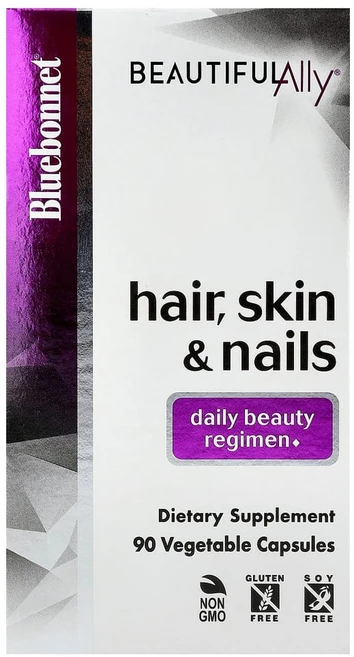 블루보넷뉴트리션 Beautiful Ally 모발 피부 및 손발톱 베지 캡슐 90개, 1개, 기본, 90정 - 쿠팡
