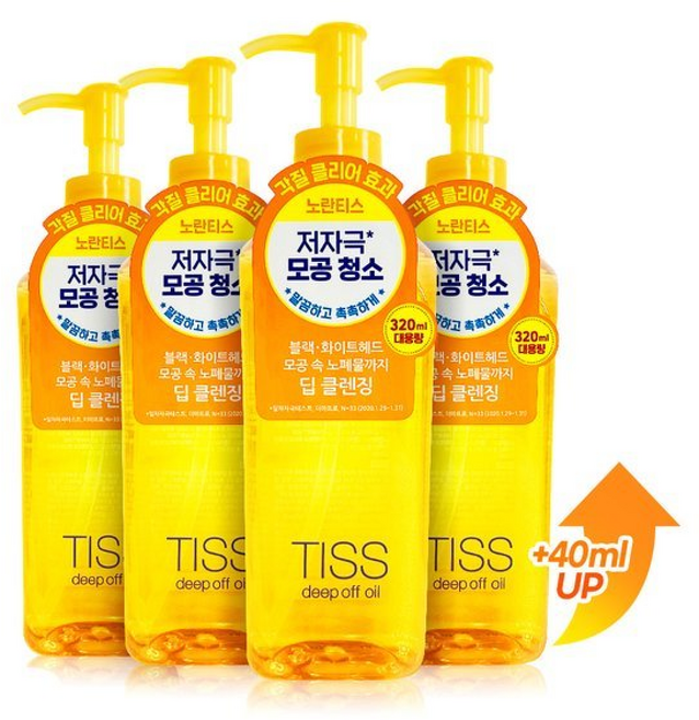 티스 딥 오프 클렌징 오일, 320ml, 4개