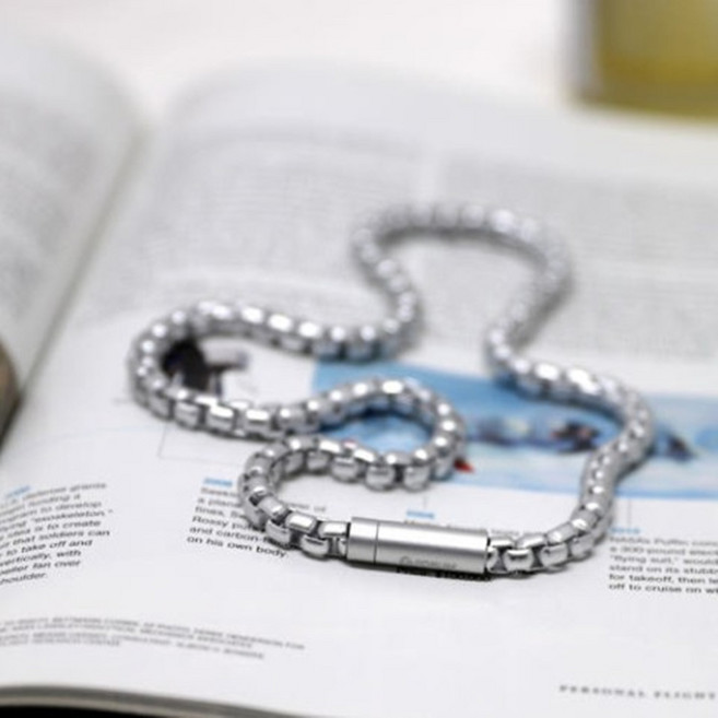 포슘코리아 스포츠목걸이 이봉주목걸이 파워골드 & 파워실버, (M) 50CM, 1개