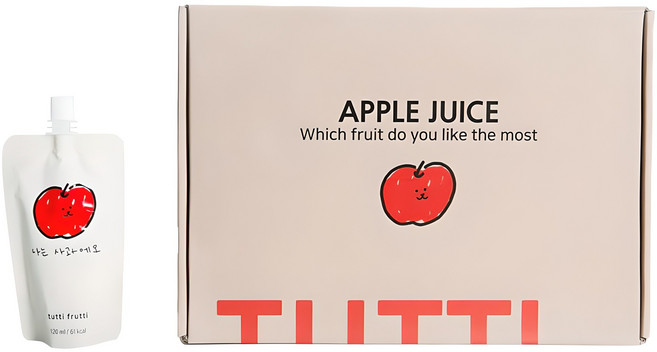 TuttiFrutti 蘋果汁, 120ml, 30包