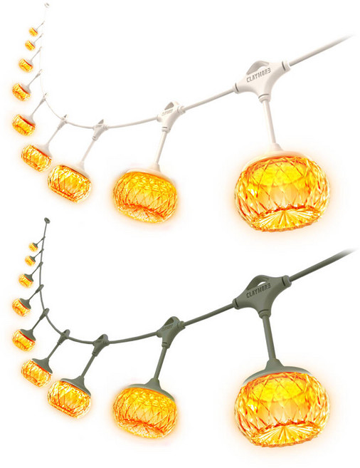 크레모아 이너프 9 LED 캠핑랜턴 아웃도어 조명 스트링라이트 (전용 앱 컨트롤), 카키, 1개