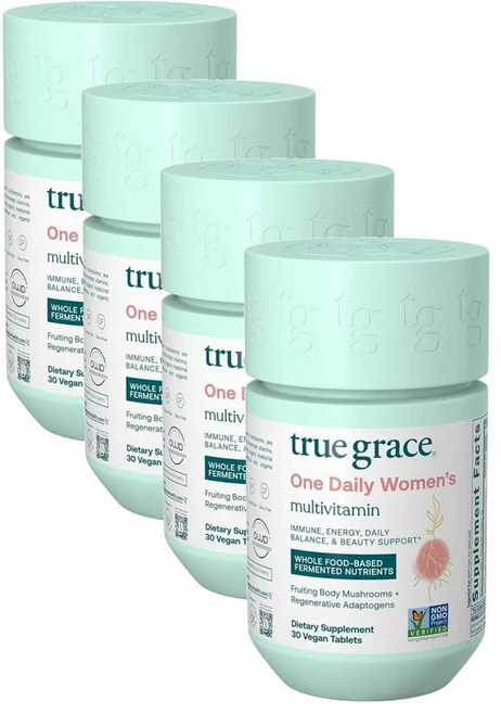 트루그레이스 원데일리 여성 멀티비타민 발효미네랄 True Grace Women Multivitamin, 4개, 30정 - 쿠팡