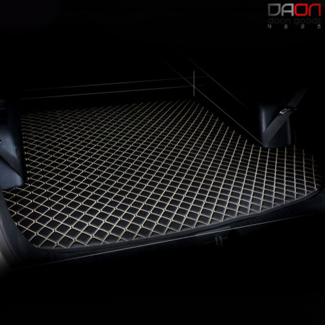 주식회사 아이빌 삼성 SM6 신형퀼팅 4D 가죽트렁크매트 차박매트, 휘발유, 블랙+블랙, 르노삼성