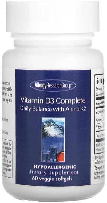 Allergy Research Group VitaminD3 Complete 베지 소프트젤 60정, AllergyResearchGroupVitaminD3C, 1개 - 쿠팡