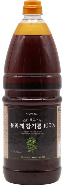 이장네_향이 참 고소한 통참깨 참기름 %_ _, 1개, 1.8L