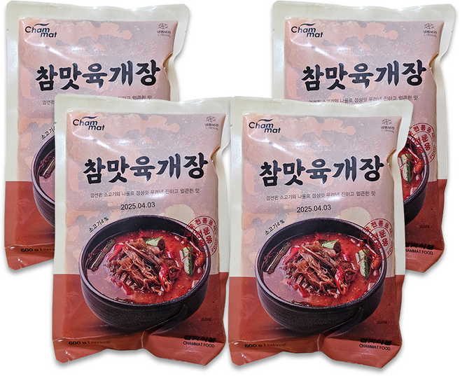 맛있는 즉석탕 참맛 육개장, 4개, 600g