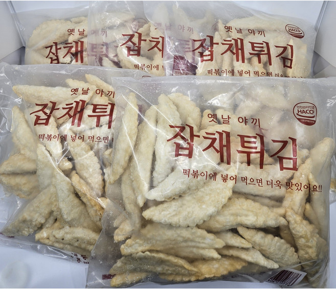 만복식품 옛날야끼 잡채튀김 분식 떡볶이/야끼만두 1.2kg, 5개