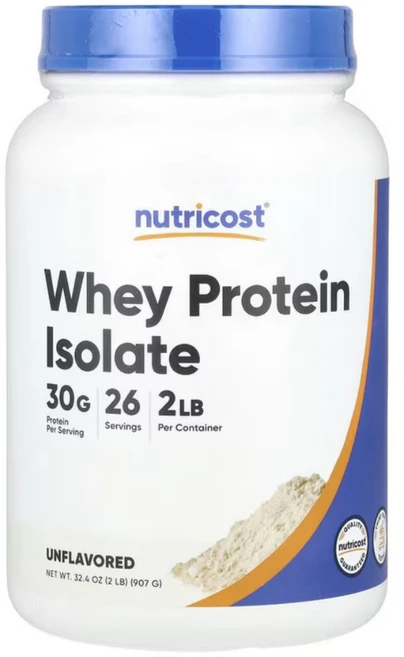 뉴트리코스트 분리 유청 단백질 분말 무맛 907g 프로틴 파우더 WPI Nutricost, 1개 - 쿠팡