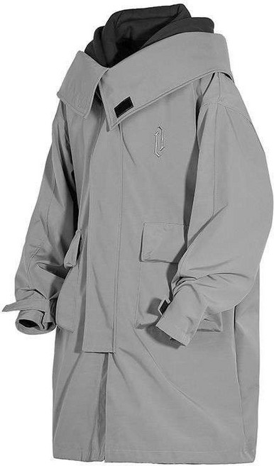 남녀공용 바람막이 자켓 오버핏 캐주얼 윈드브레이커 집업 후드 코트