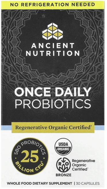 행복하세요 Ancient Nutrition 하루 1회 프로바이오틱 캡슐 30정 열정넘치는한해되세요, 1개 - 쿠팡