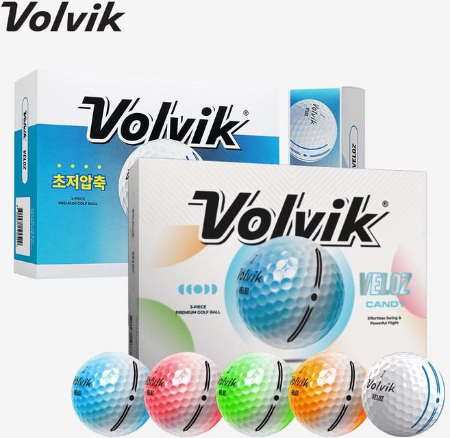 볼빅 VELOZ 벨로즈 캔디 초저압축 고반발 3피스 골프공 2종 택1, 4색혼합 캔디