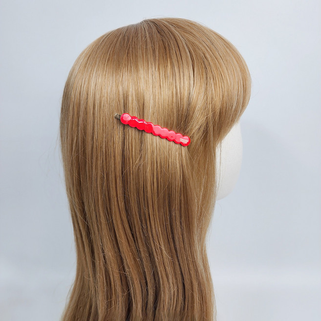 프랑스핀 비비드톤 올록볼록 6 cm 헤어 실핀