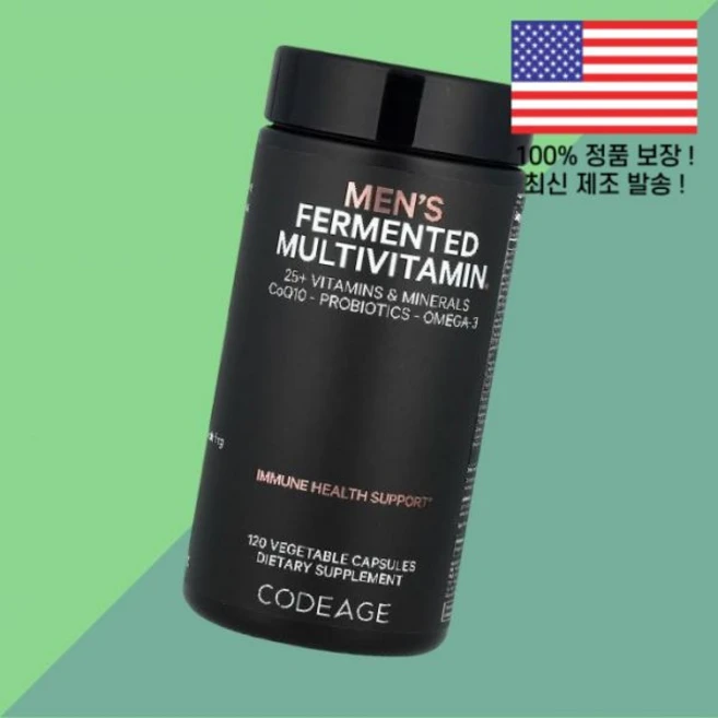 코디지 맨즈 남성 남자용 발효 퍼멘티드 종합비타민 멀티비타민 식물성캡슐 120정 Codeage Men's Fermented Multivitamin 120 Vegetable Ca, 1 - 쿠팡