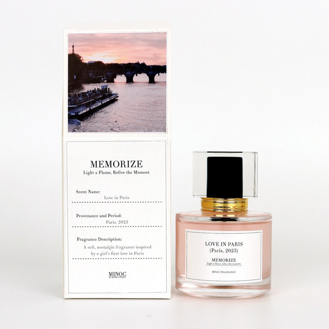 미녹 향수 메모라이즈 퍼퓸 러브인파리스 여성 명품 니치향수, 1개, 50ml