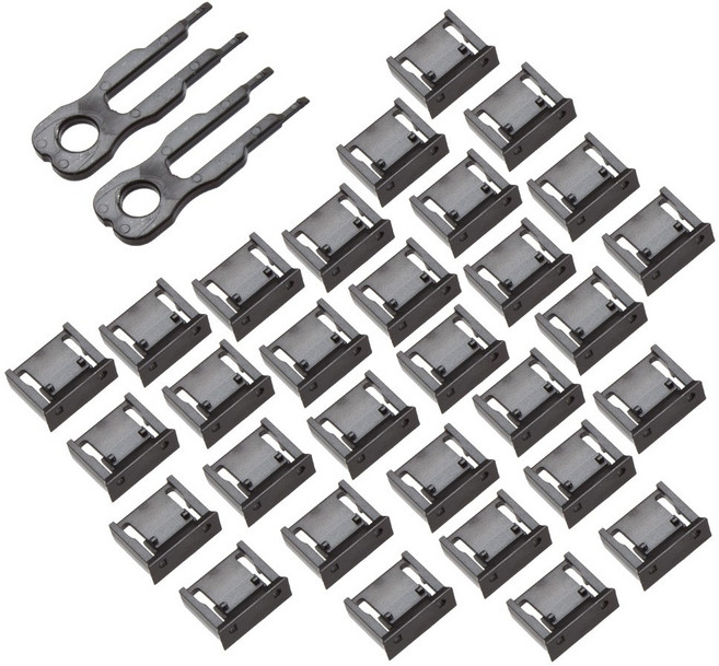 Fort Lee USB 포트락 잠금장치 키2pc 잠금알30pc블랙(1봉), 1세트