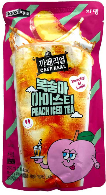 까페리얼 복숭아 아이스티, 230ml, 30개