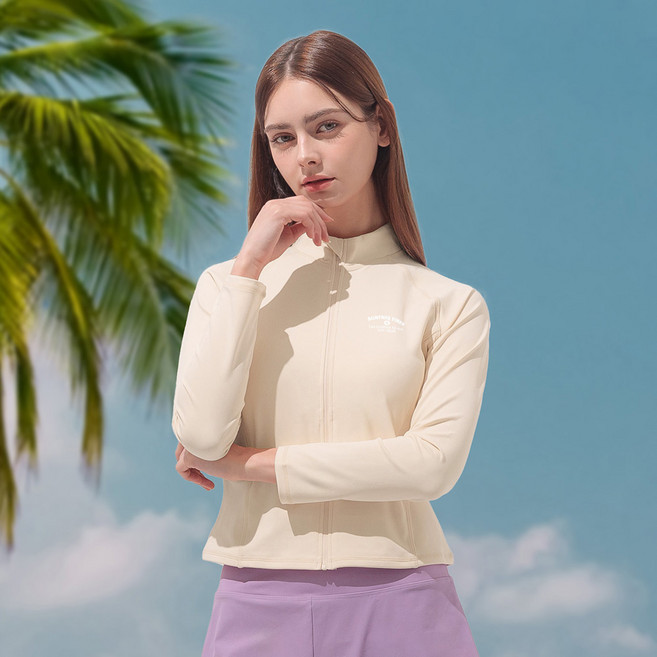 서프닉 여성래쉬가드 세미크롭 집업 YSBe5201