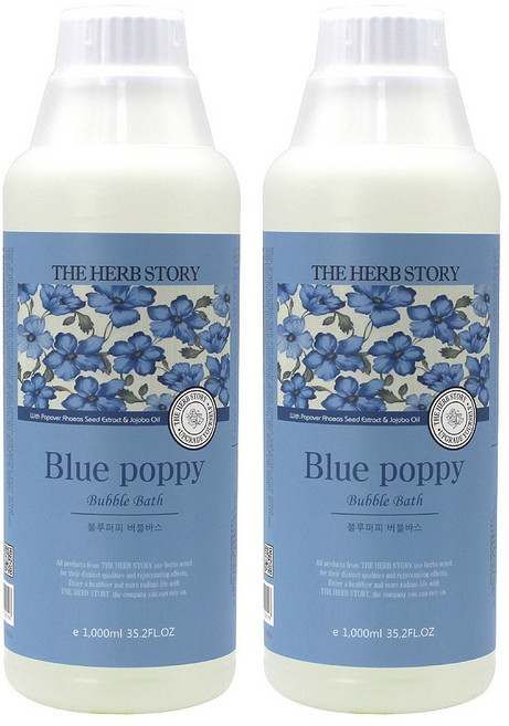 더허브스토리 버블바스 2개입 거품목욕 바스폼 목욕거품 거품워시, 1L, 2개