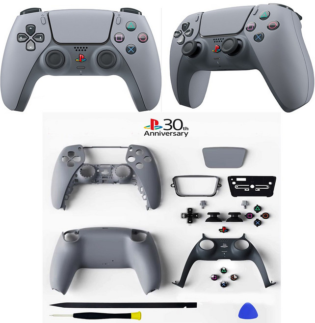 PS5 듀얼센스 패드 30주년 에디션 하우징 쉘 부품셋-고급형, 1개, PS5 듀얼센스 30주년 에디션 하우징쉘 부품셋-고급형, PS5 듀얼센스 하우징쉘