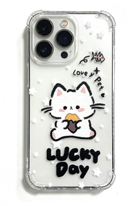 흰냥이 별사탕 크레용캣 방탄 젤리 케이스 다기종