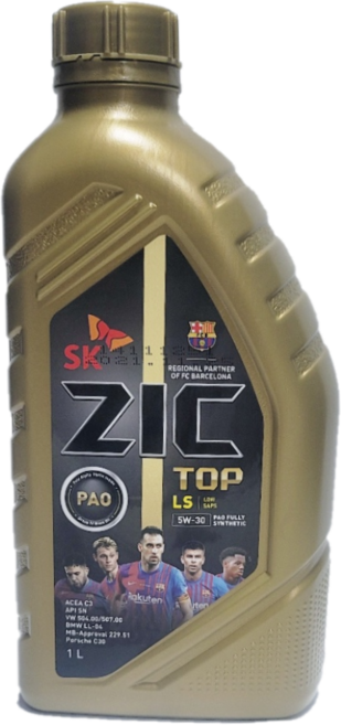 ZIC TOP 5W30 1L 100%합성유 (PAO기유) 12개, 1개, 12L