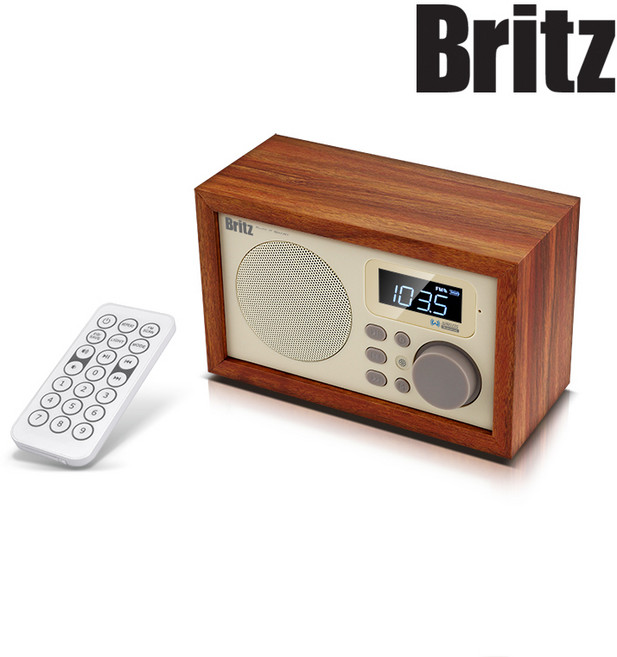 Britz 브리츠 BA-C1 PLUS 휴대용 알람 라디오 레트로 스타일 정품 블루투스 스피커