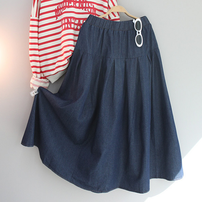 달콩 여성 디어A라인데님롱스커트 청치마 봄신상
