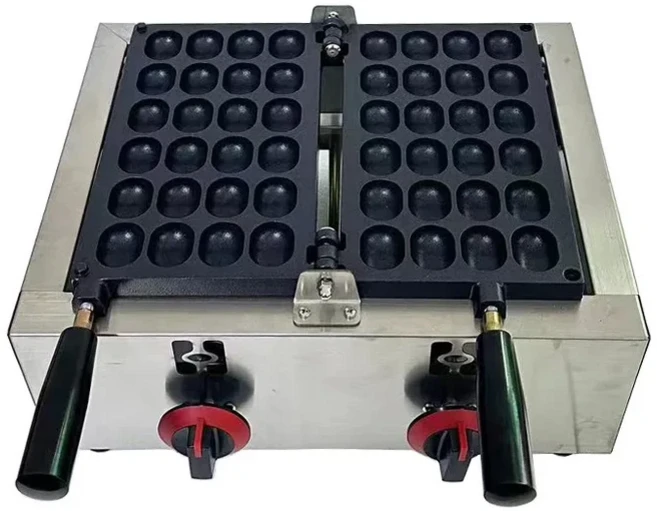 전기 또는 가스 계란 와플 미니 타원형 스폰지 케이크 메이커 비 스틱 코팅 팬 버블 와플 베이킹 기계 상업, 03 Gas type