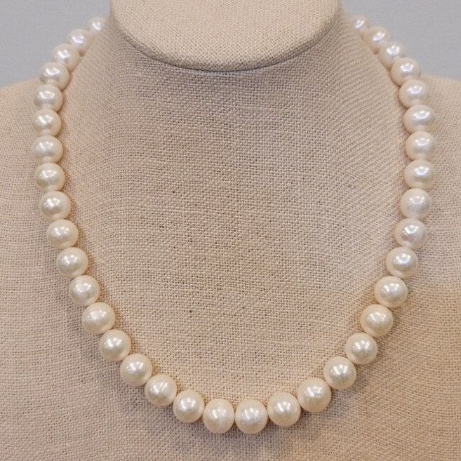 담수진주목걸이 7mm 8mm 9mm 10mm 양식 천연 비드 못난이