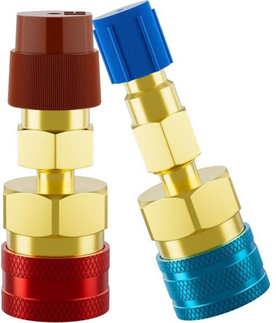 HTOMT R1234yf 어댑터 키트 R134a에서 퀵 커플러 변환 자동차 에어컨 시스템용 냉매 충전 키트