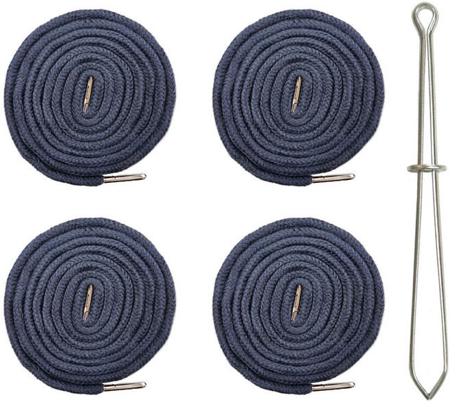 (끼우개 포함) 140cm 원형 후드끈 바지끈 4개, 1세트, 네이비(4개)