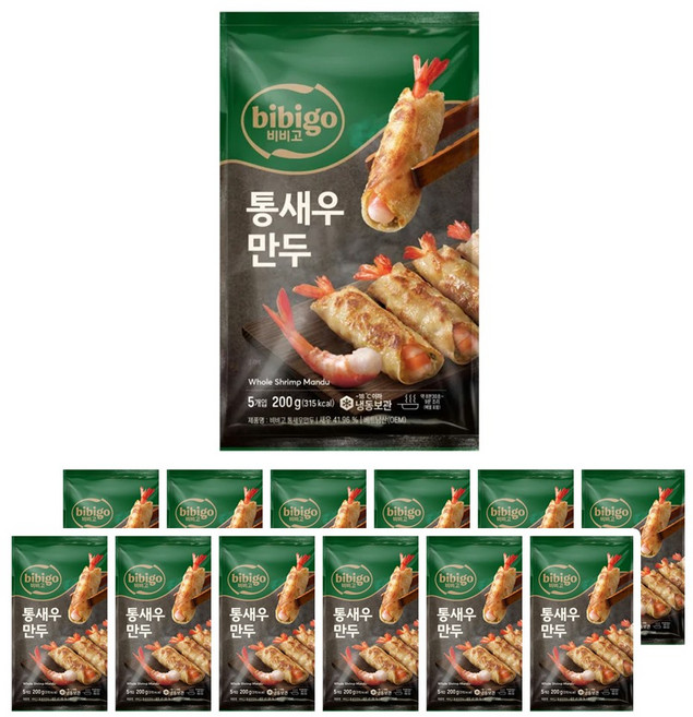 CJ 비비고 통새우만두, 12개, 200g