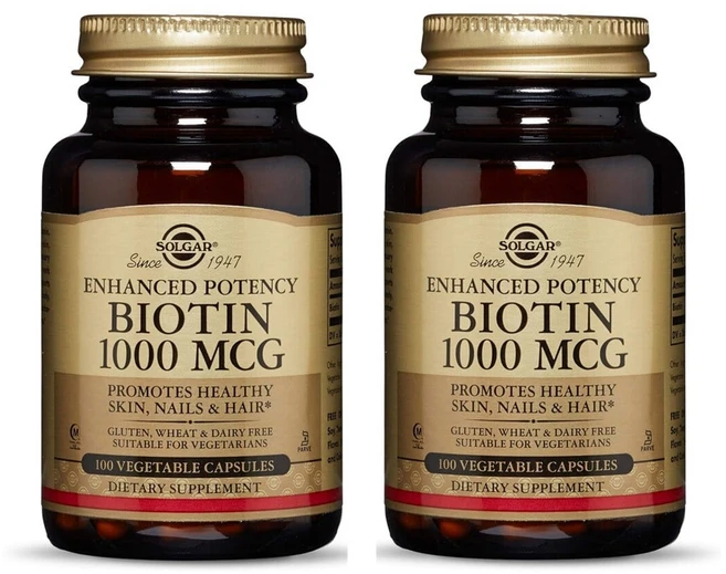 Solgar Biotin 솔가 비오틴 1000mcg 100정 2팩, 2개 - 쿠팡
