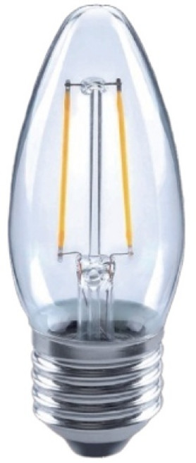LUXTEK LED 蠟燭型燈泡 2W E27 節能 蠟燭燈 C35, 暖色, 1個