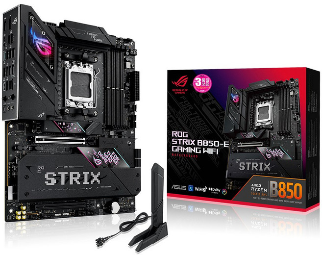 ASUS ROG STRIX B850-E GAMING WIFI STCOM 에이수스 컴퓨터 게이밍 PC 메인보드 AMD CPU추천 MainBoard
